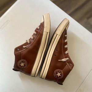 Gently Used Leather Converse
